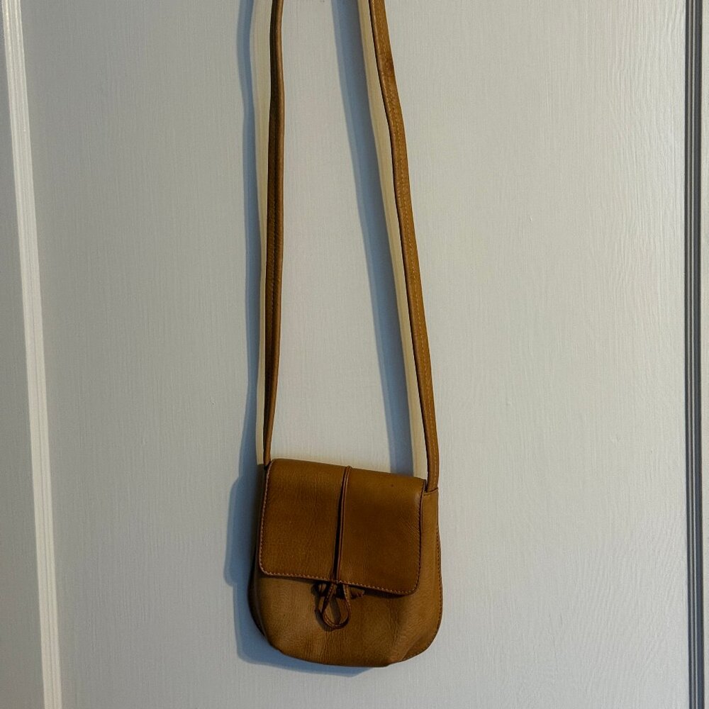 Brown Leather Small Cross Body Purse - Picture 2 of 4